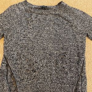 Salt and pepper distressed sweater